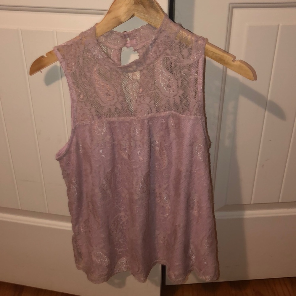 High neck flowy tank top
